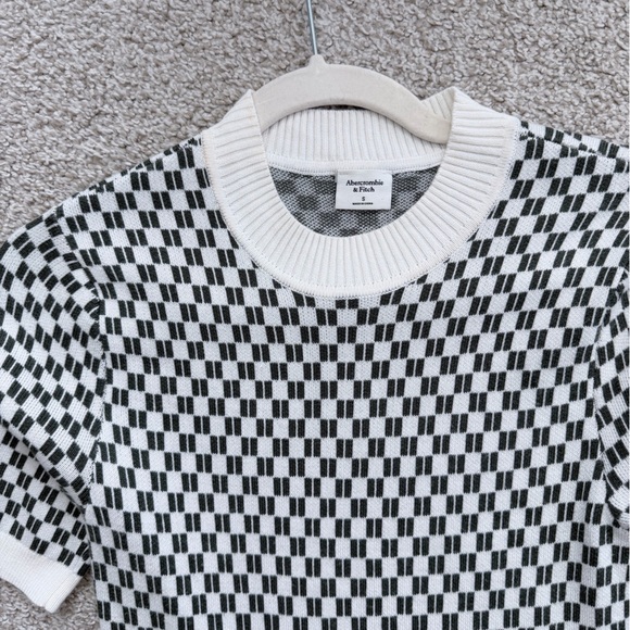 Abercrombie & Fitch Black and White Checkered Mini Dress - Picture 2 of 2
